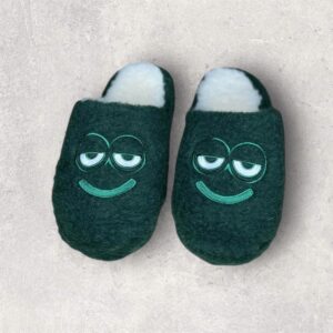 Giecikowe Kopciuchy – zielone wsuwane (bez pięty)